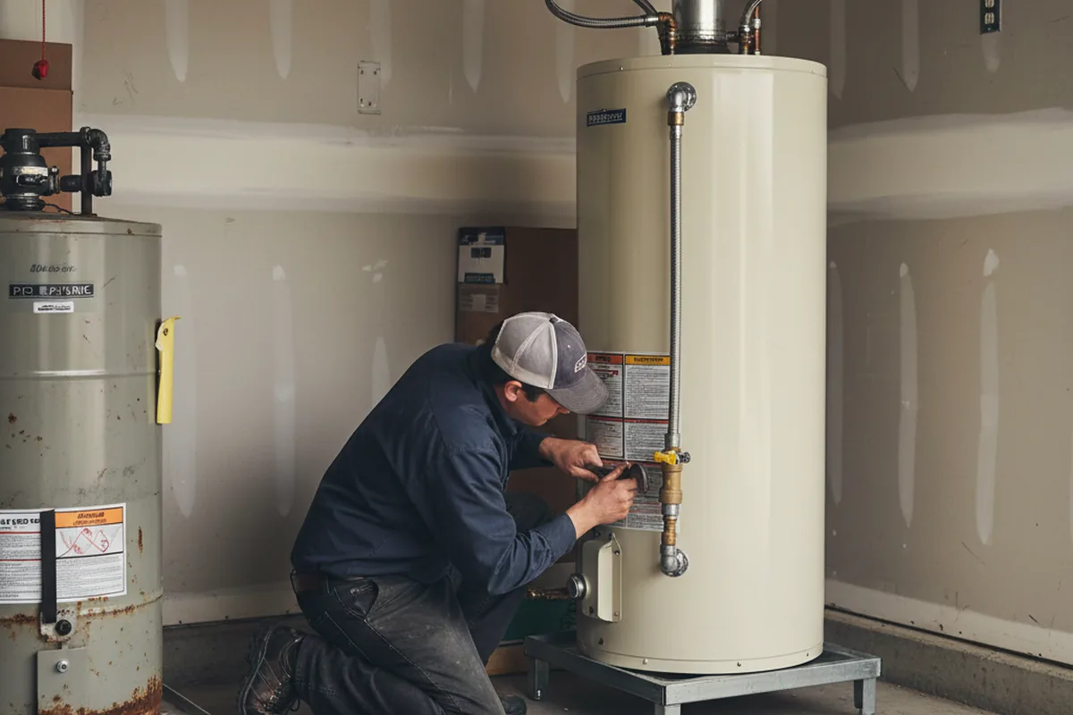 Water heater and shutoff valve replacement in Shawnee